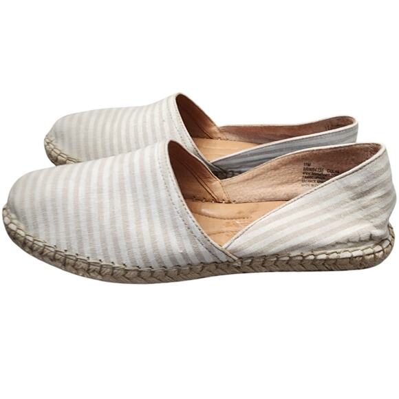 Born Striped Canvas Espadrille Flats, Women's 11 - Picture 4 of 7